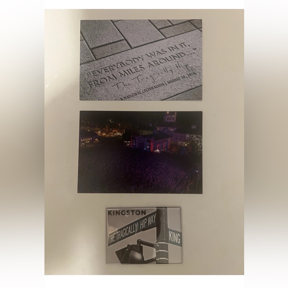 Tragically Hip Postcards & Magnet Gord Downie Memorial Kingston Music Merch